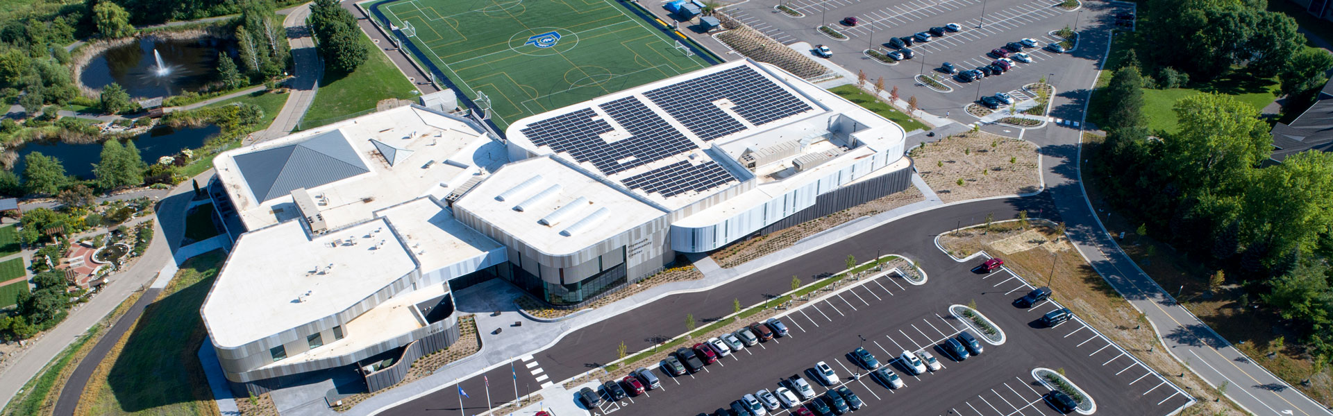Aerial image of the Plymouth Community Center